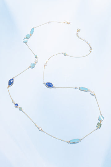 Gede Long Gemstone Necklace - Nakamol