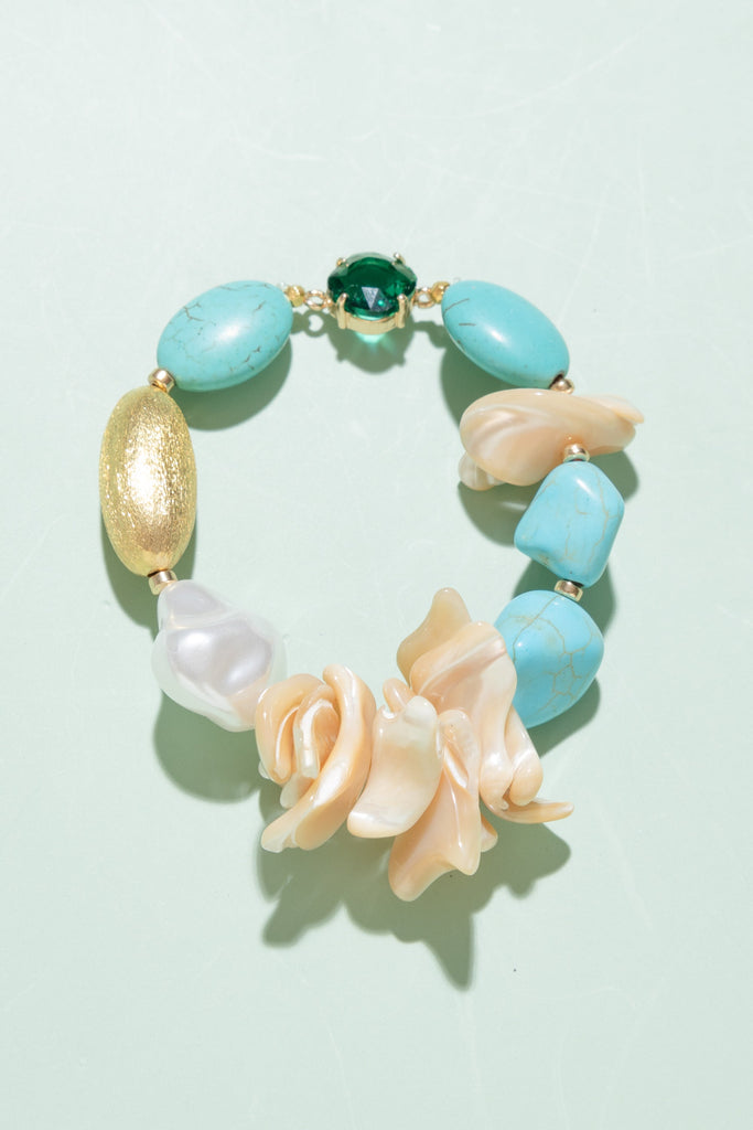 Heidi Turquoise Stretch Bracelet - Nakamol