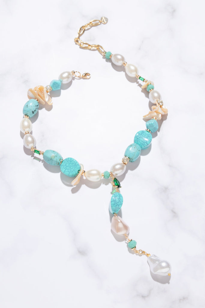 Jessy Turquoise Y Necklace - Nakamol
