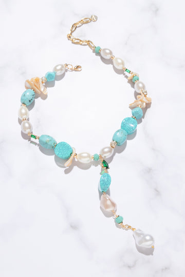 Jessy Turquoise Y Necklace - Nakamol