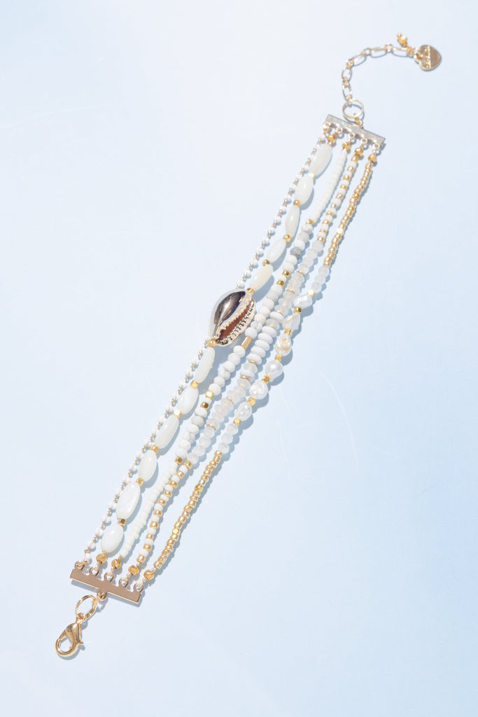 Achaia Layered White Bracelet - Nakamol