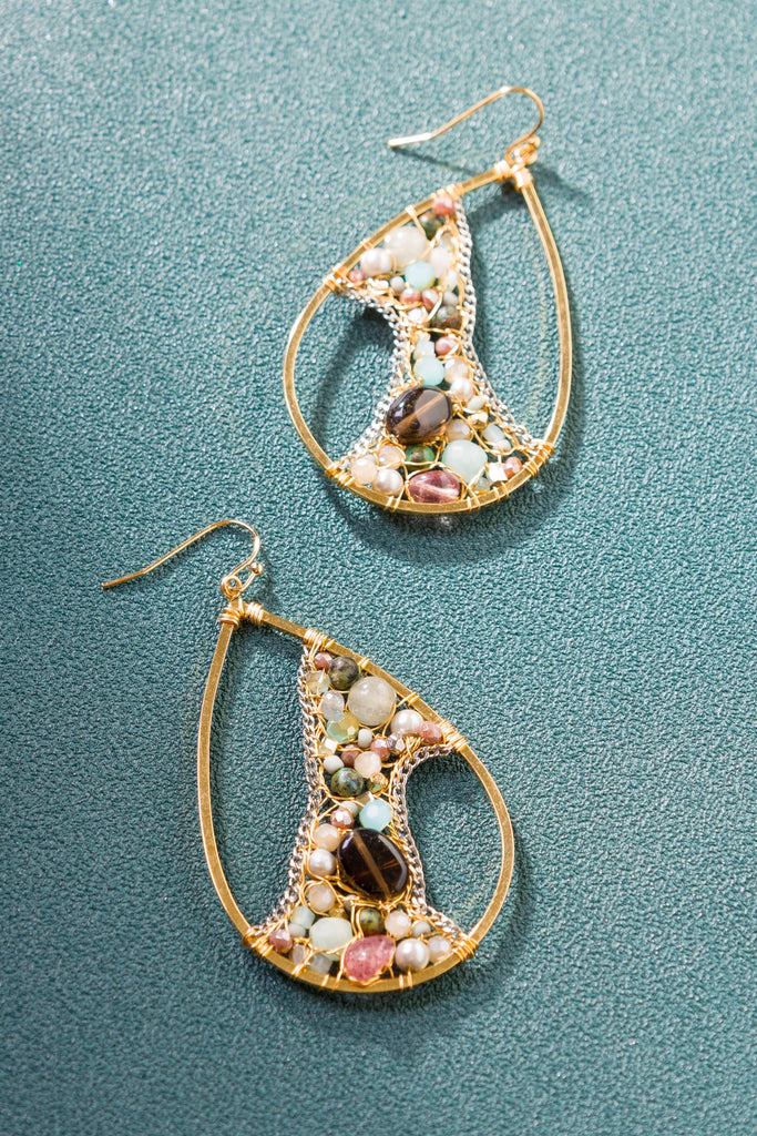Kiara Teardrop Beaded Earrings - Nakamol