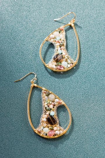 Kiara Teardrop Beaded Earrings - Nakamol