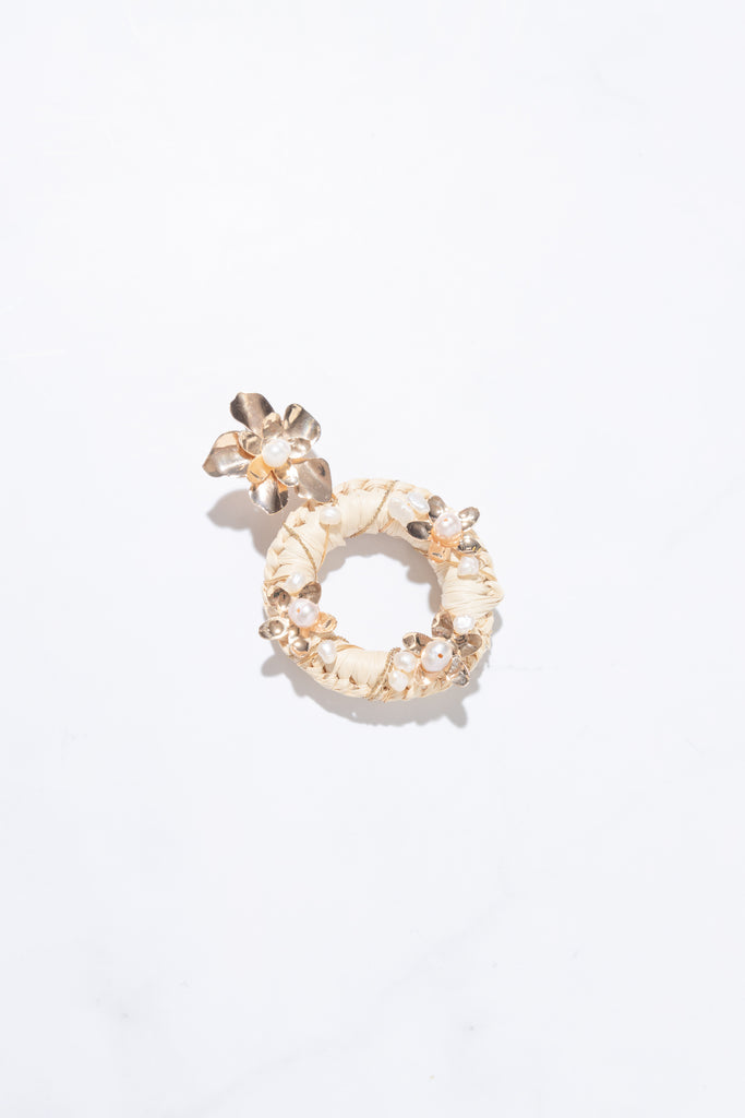 Helene Pearl Oval Drop Earrings - Nakamol