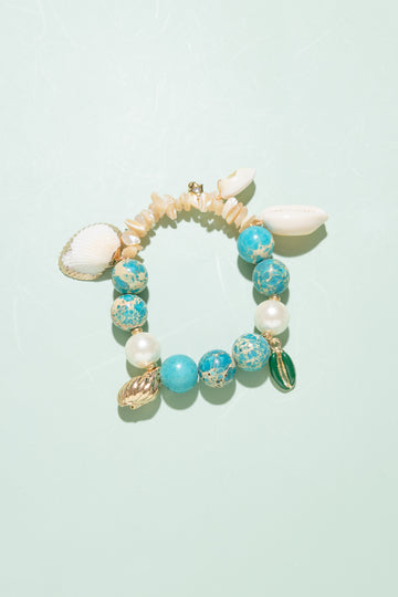 Ann Turquoise Mix Charm Bracelet - Nakamol