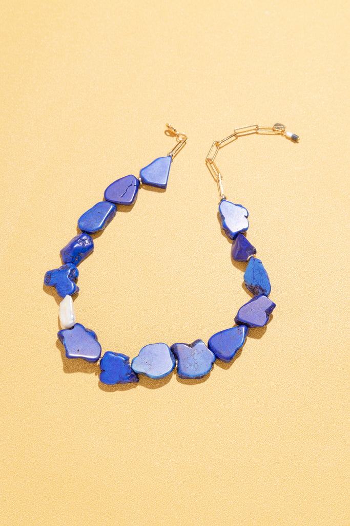 Aneela Freeform Lapis Lazuli Necklace - Nakamol