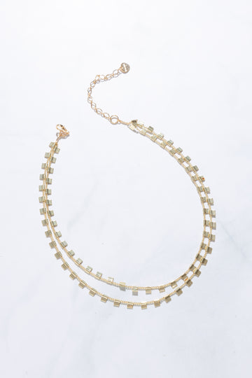 Chandra Double Gold Chain Necklace - Nakamol