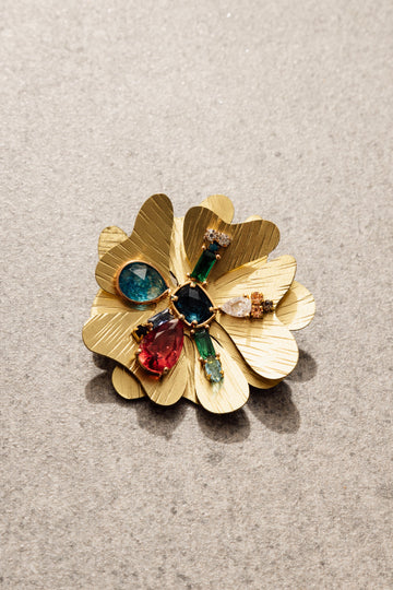 Amanda Floral Gem Brooch - Nakamol