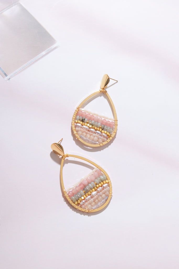 Cyde Pink Mix Beaded Earrings - Nakamol