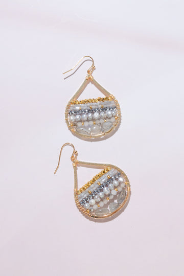 Divya Labradorite Beaded Earrings - Nakamol