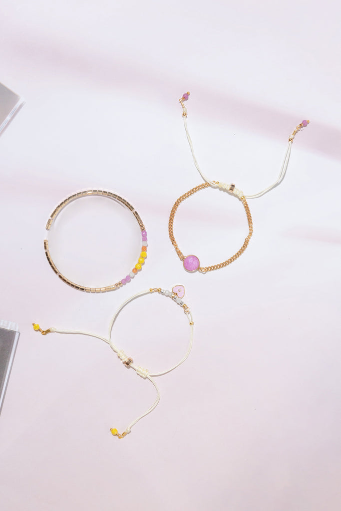 Fuschia Friendship Set Bracelet - Nakamol