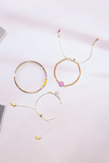 Fuschia Friendship Set Bracelet - Nakamol