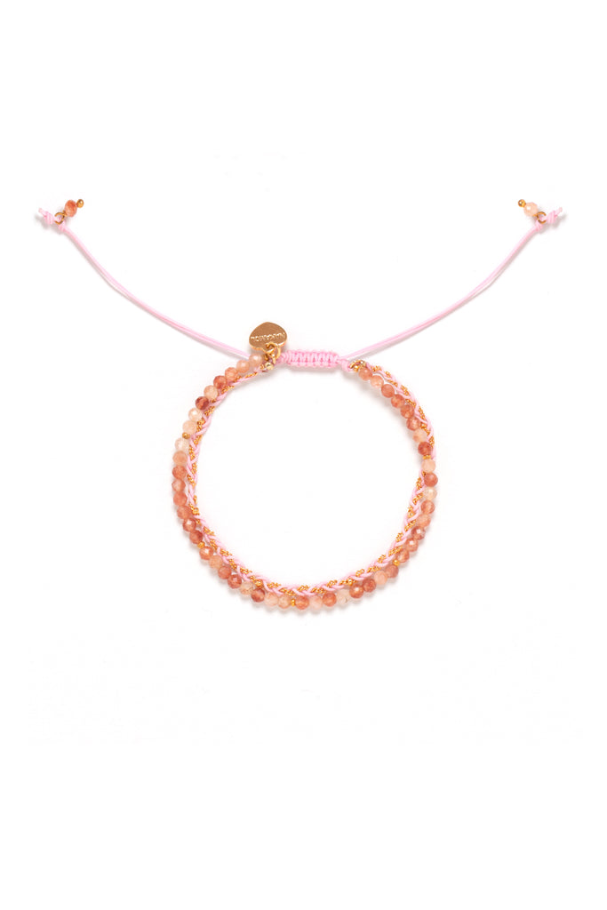 Strawberry Quartz Charm Stone Bracelet - Nakamol