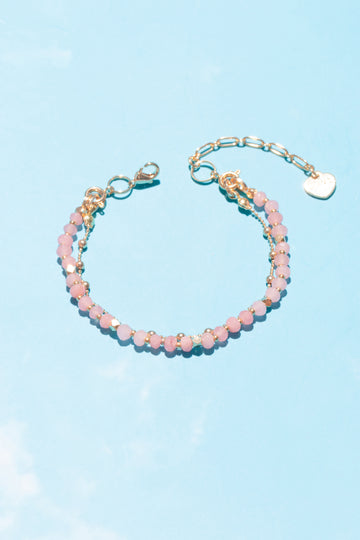 Rose Quartz Lucky Stone Bracelet - Nakamol