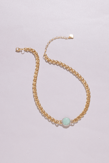 Lucia Gold Chain Stone Necklace - Nakamol