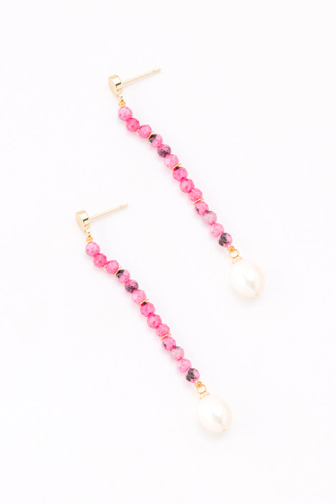 Maxim Fuschia Drop Earrings - Nakamol