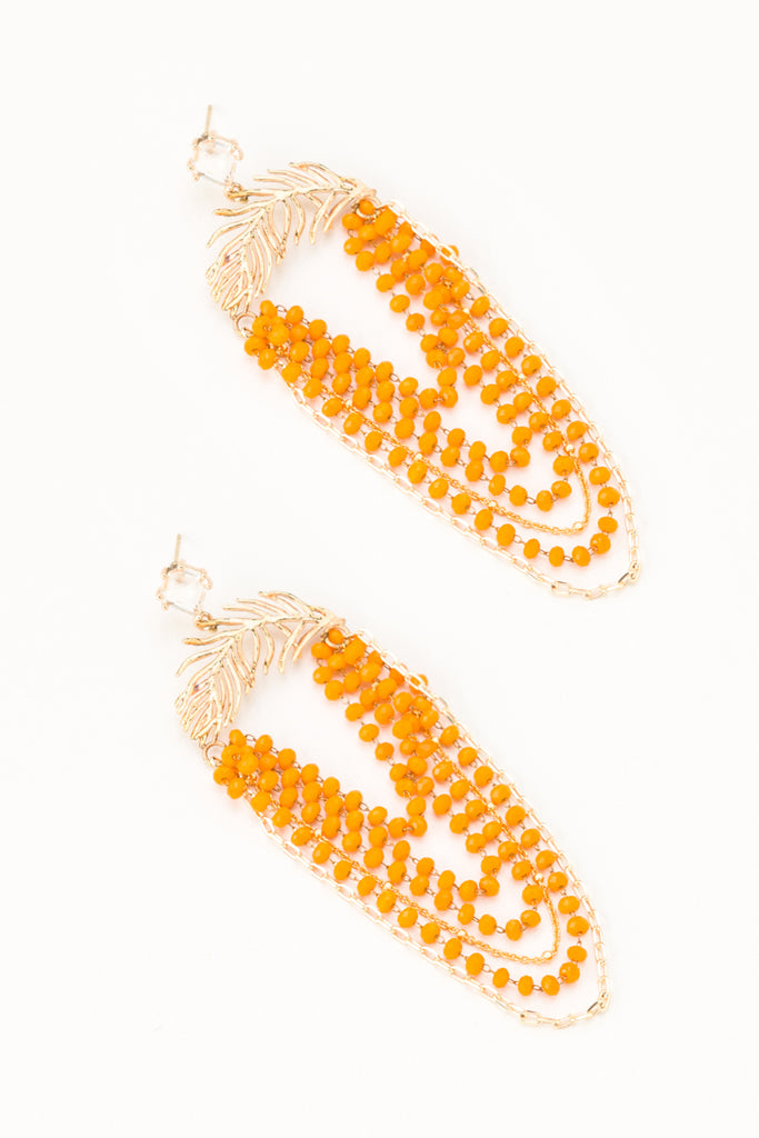 Myra Yellow Gold Chain Earrings - Nakamol