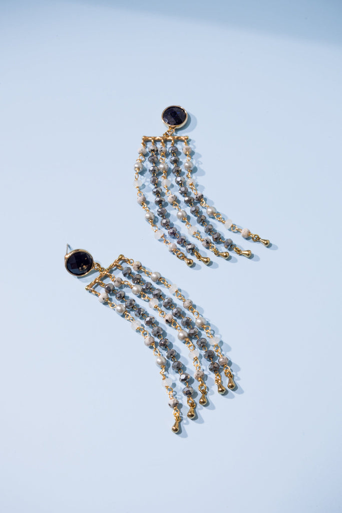 Gemstone Waterfall Earrings - Nakamol