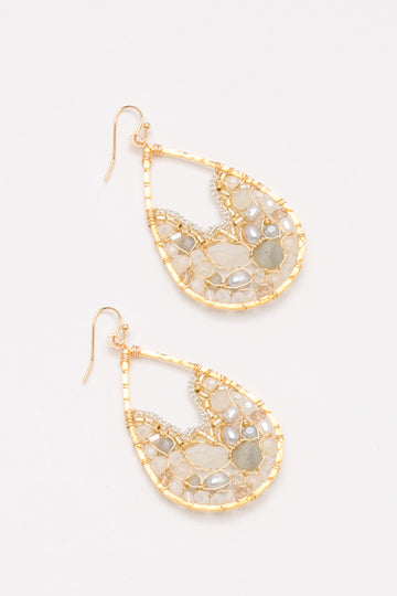 Zenaia Gemstone Beaded Teardrop Earrings - Nakamol