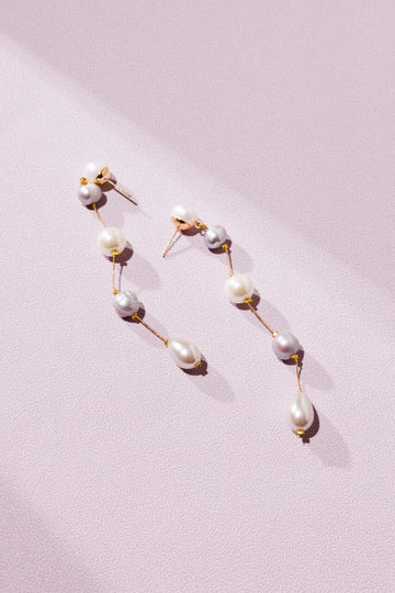 Pearl Bead Drop Earrings - Nakamol