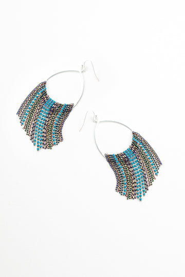 Raquel Dark Blue Waterfall Earrings - Nakamol