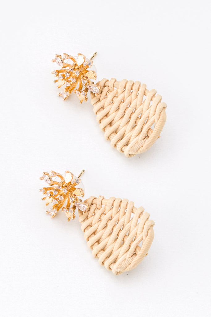 Fergie Woven Rattan Earrings - Nakamol