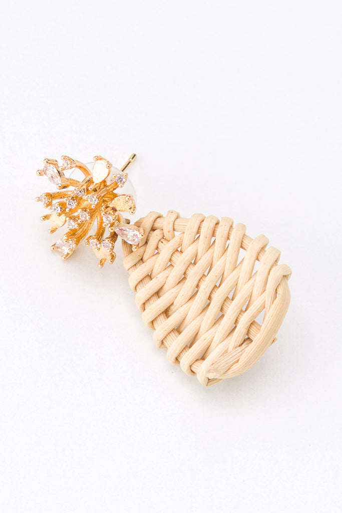 Fergie Woven Rattan Earrings - Nakamol