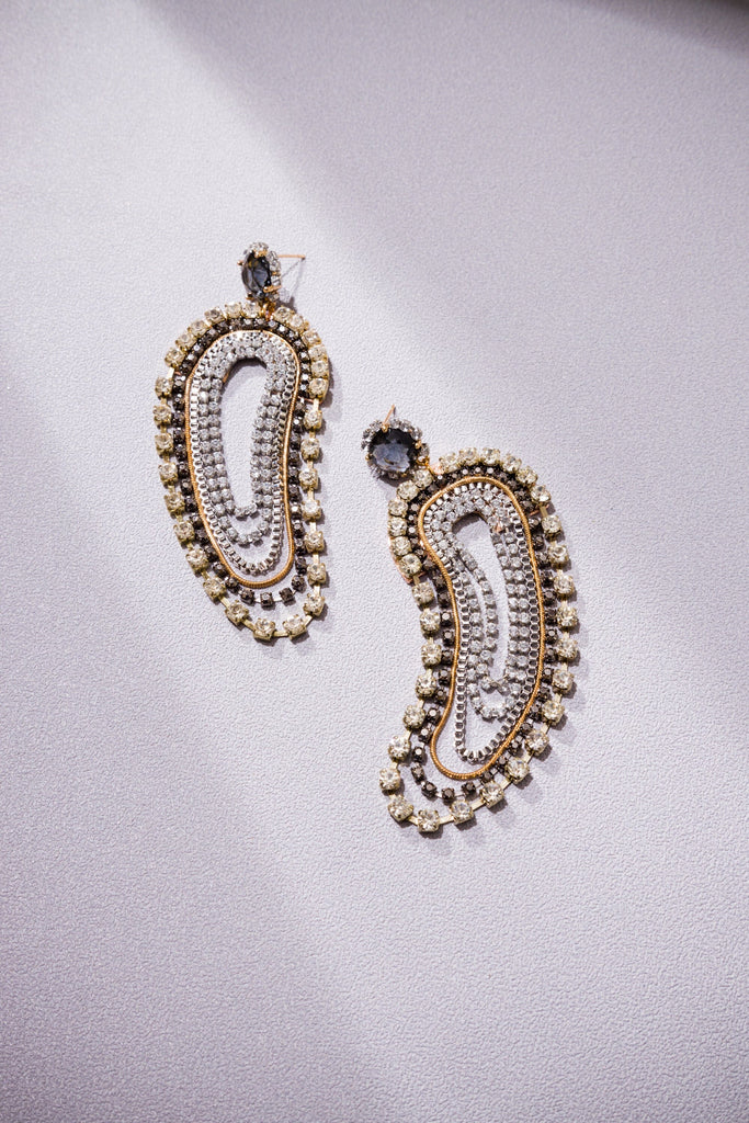 Crystal Stud Drop Earrings - Nakamol