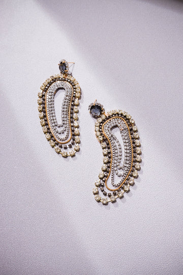 Crystal Stud Drop Earrings - Nakamol