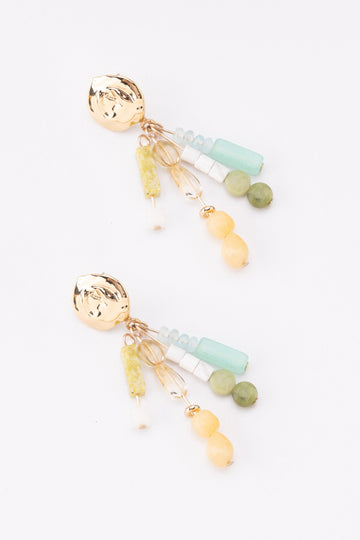 Warm Mint Beaded Drop Earrings - Nakamol