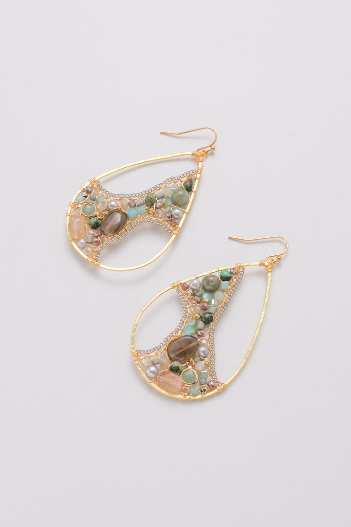 Nakamol Amazonite Teardrop Beaded Earrings - Nakamol