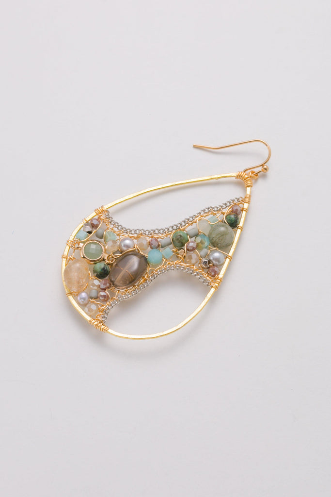 Nakamol Amazonite Teardrop Beaded Earrings - Nakamol