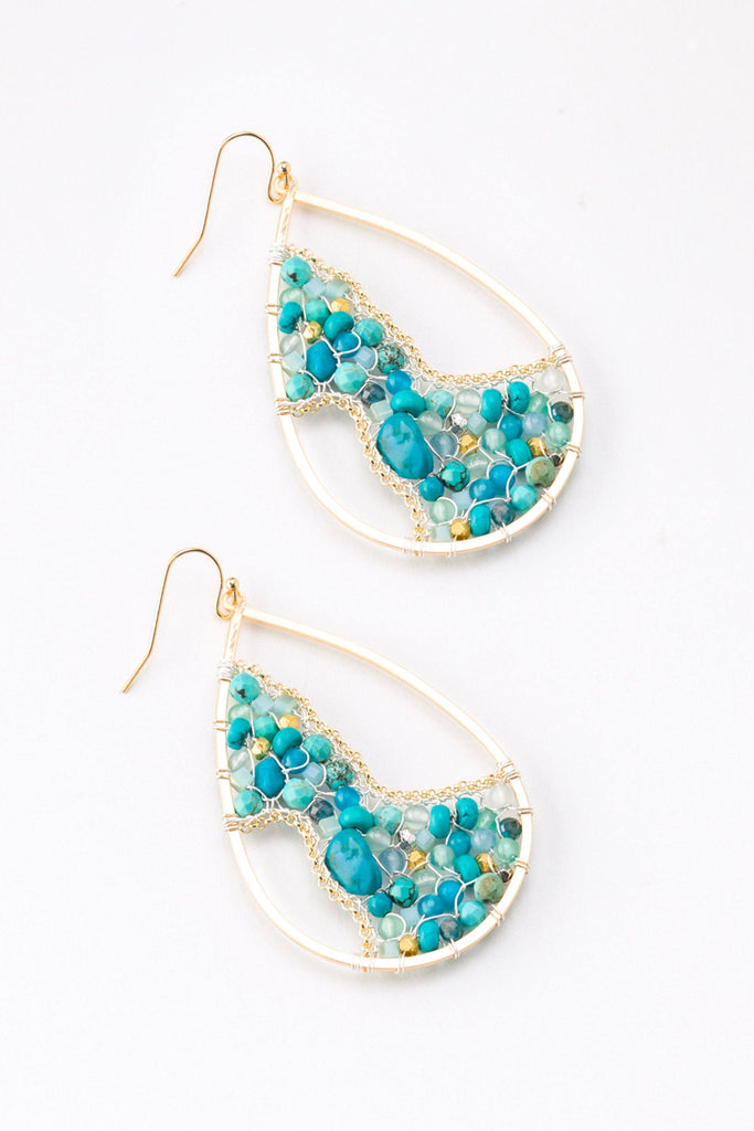 Irina Teardrop Beaded Earrings - Nakamol