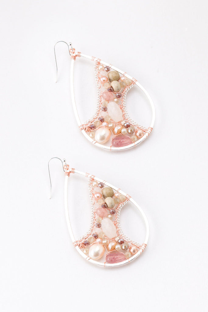 Elisha Teardrop Beaded Earrings - Nakamol
