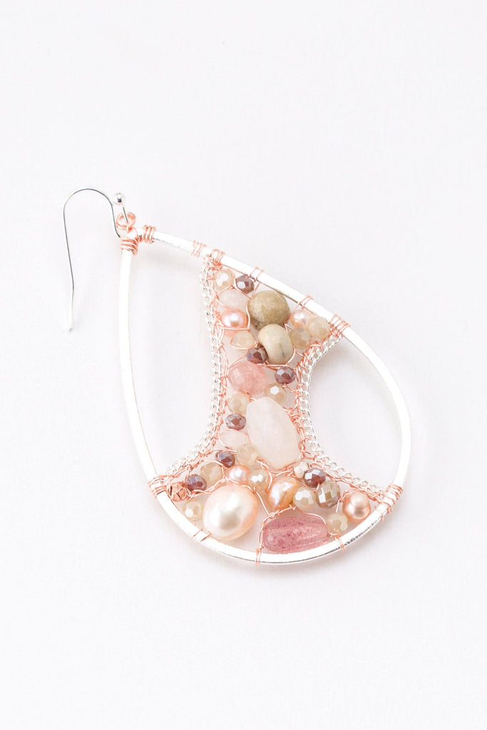 Elisha Teardrop Beaded Earrings - Nakamol