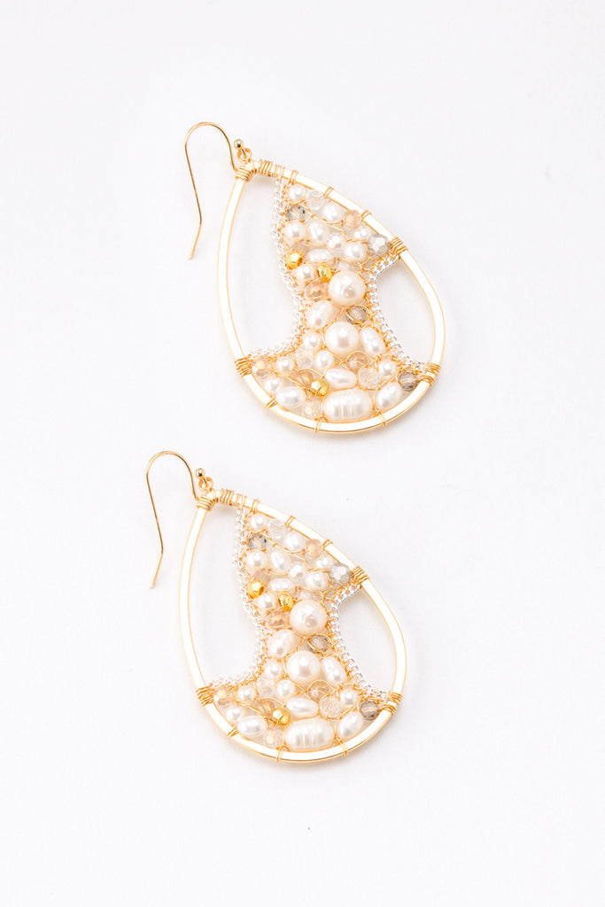 Lalita Teardrop Beaded Earrings - Nakamol