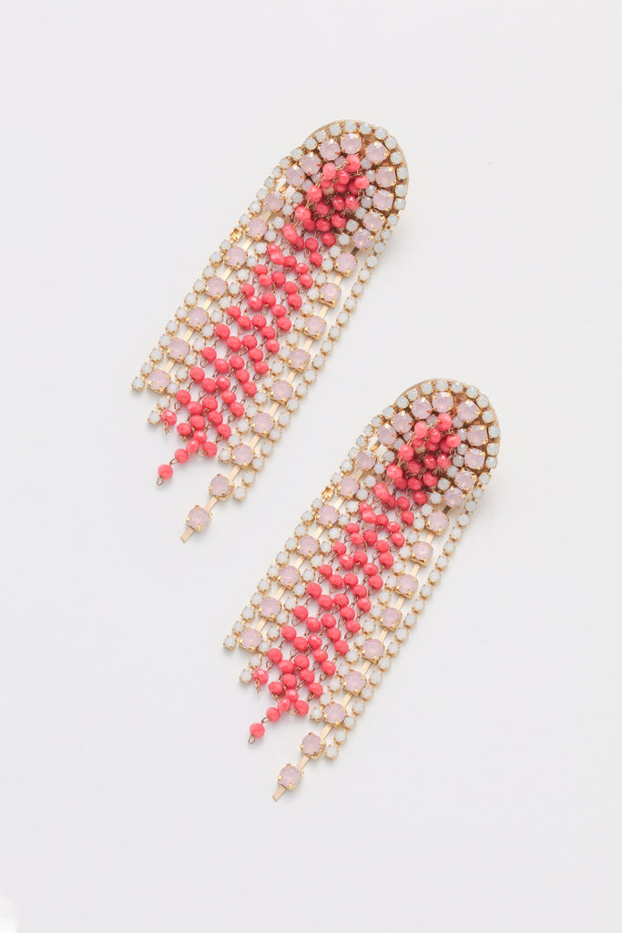 Jaidenne Pink Mix Beaded Artisan Earrings - Nakamol