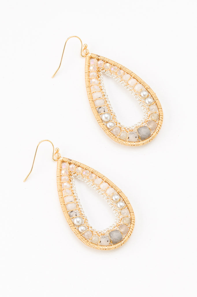 Lesley Teardrop Beaded Earrings - Nakamol