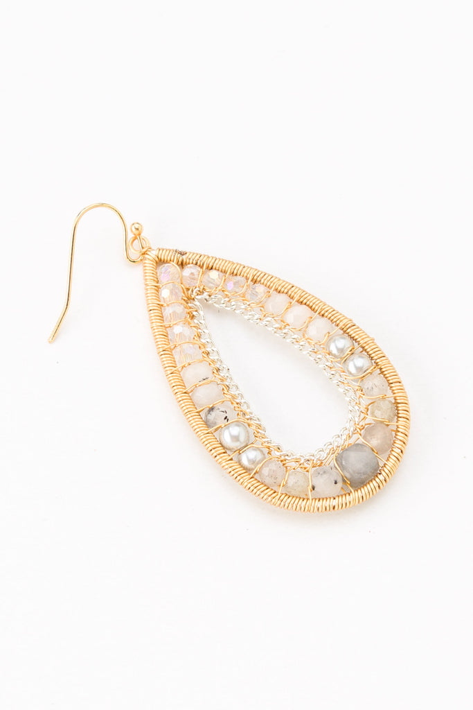 Lesley Teardrop Beaded Earrings - Nakamol