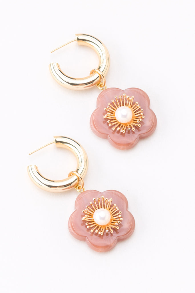 Peony Huggie Earrings - Nakamol