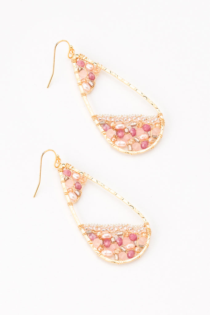 Kathryn Blush Beaded Earrings - Nakamol