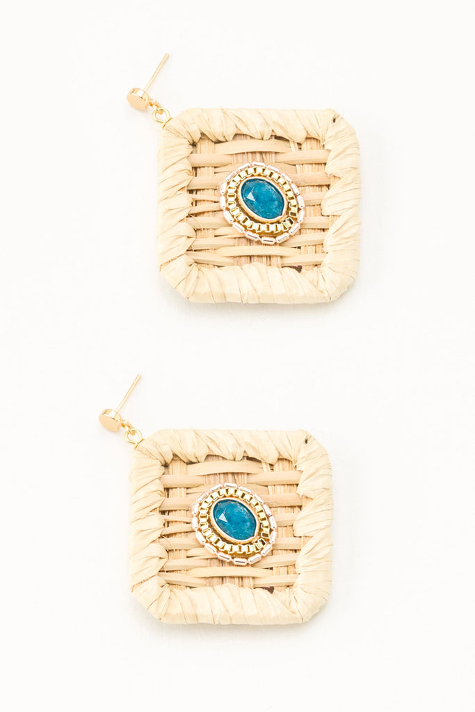 Achaia Geometric Rattan Earrings - Nakamol