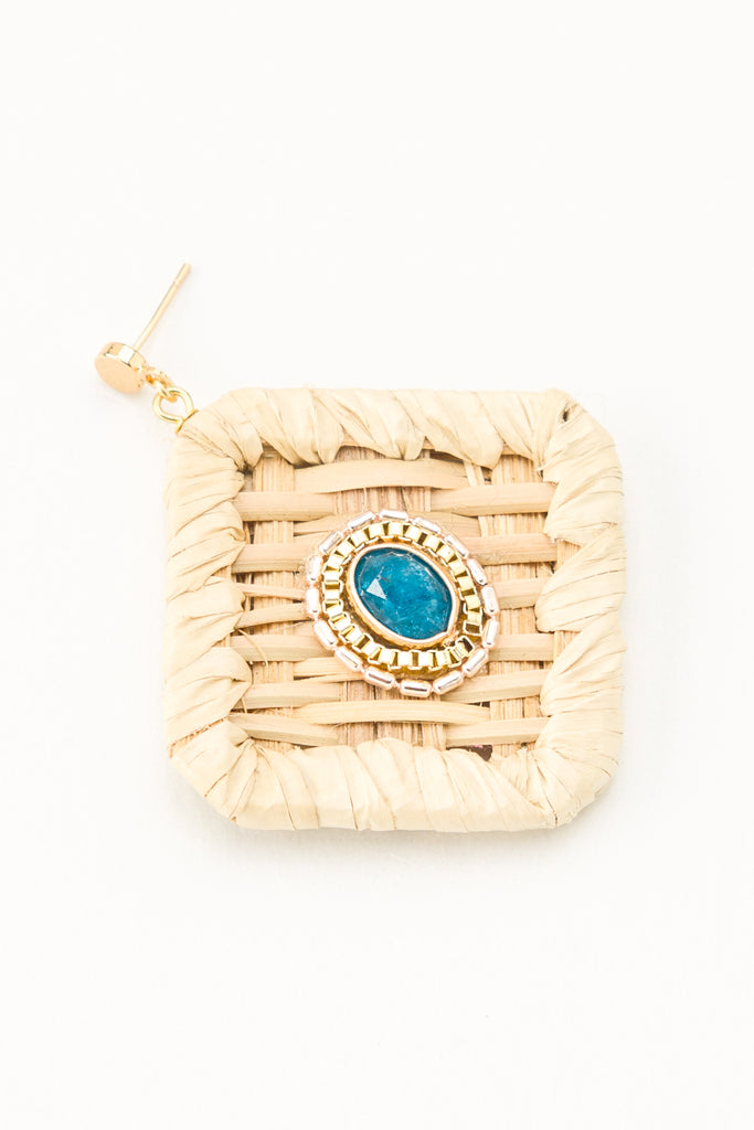 Achaia Geometric Rattan Earrings - Nakamol