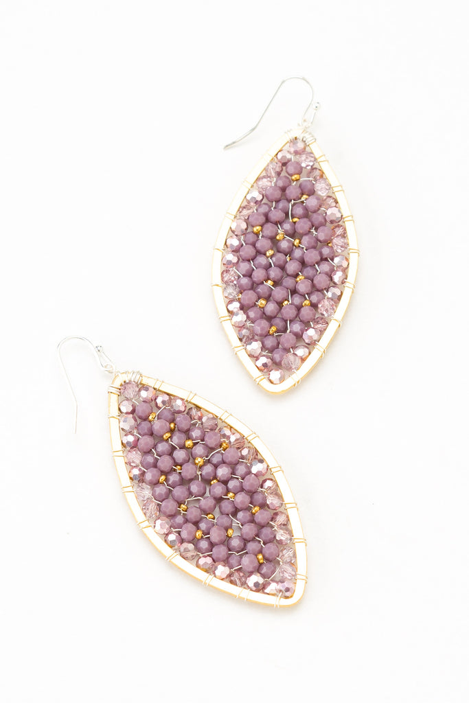 Rowen Amatyst Beaded Earrings - Nakamol