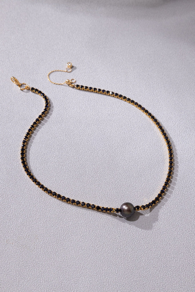 Pearl Bead Crystal Chain Necklace - Nakamol