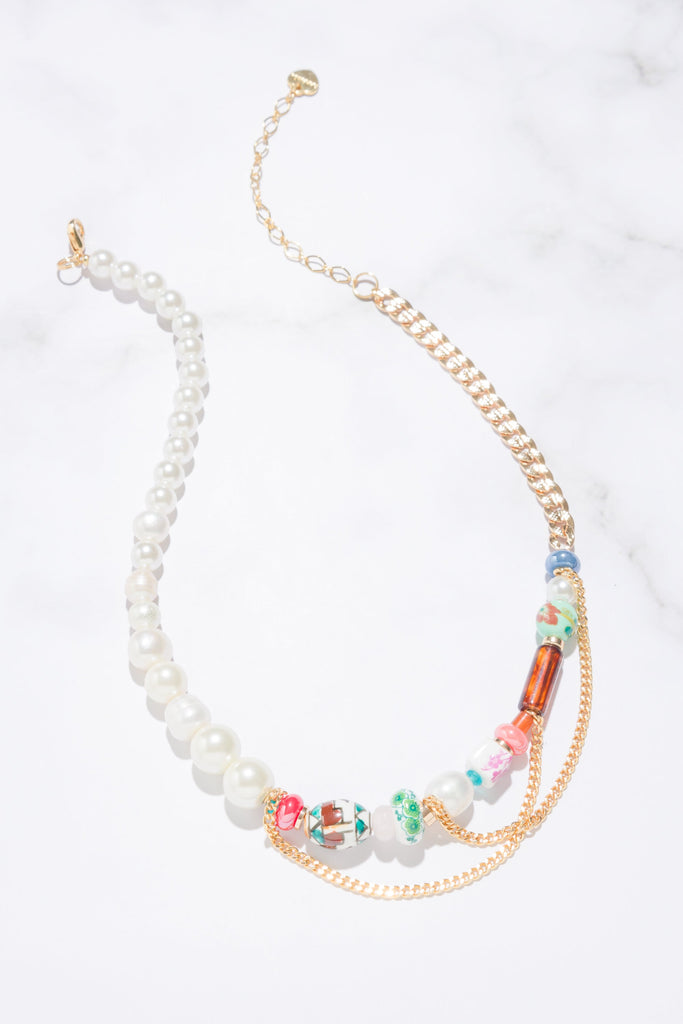 Marieve Chain Stone Necklace - Nakamol