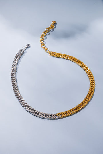 Silver Gold Chain Necklace - Nakamol