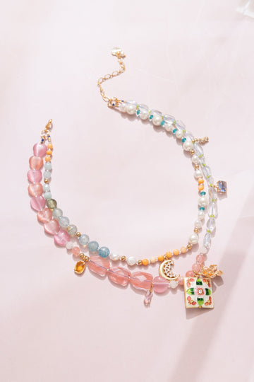 Blushing Blue Double Layer Necklace - Nakamol