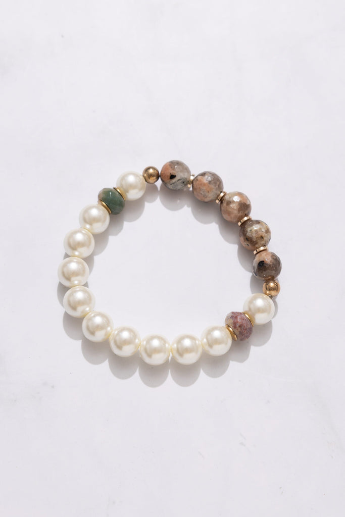 Ukanite Mix Stretchy Beaded Bracelet - Nakamol