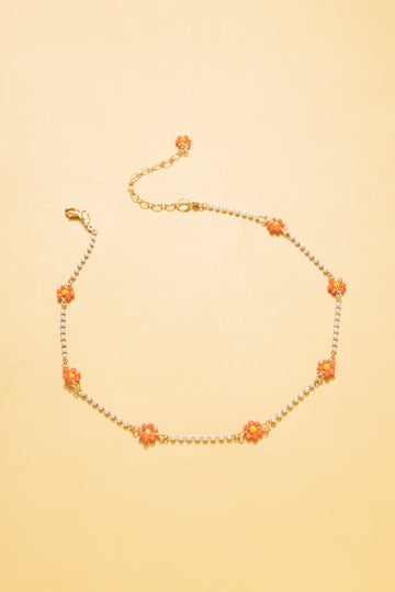 Orange and White Beaded Necklace - Nakamol